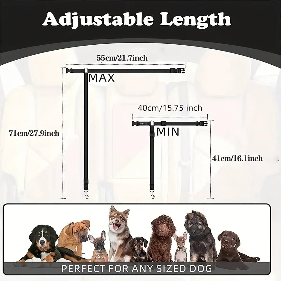 Dog Seat Belt for Vehicle Secure, Pet Car Tether Safety Leash for Dogs in Vehicles, Dog Seatbelt Tether, Christmas Gift